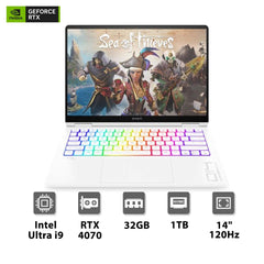 HP OMEN Transcend 14-fb0011ne Ultra 9 185H, 32GB RAM, 1TB SSD, 8GB NVIDIA GeForce RTX™ 4070 Graphics, 14