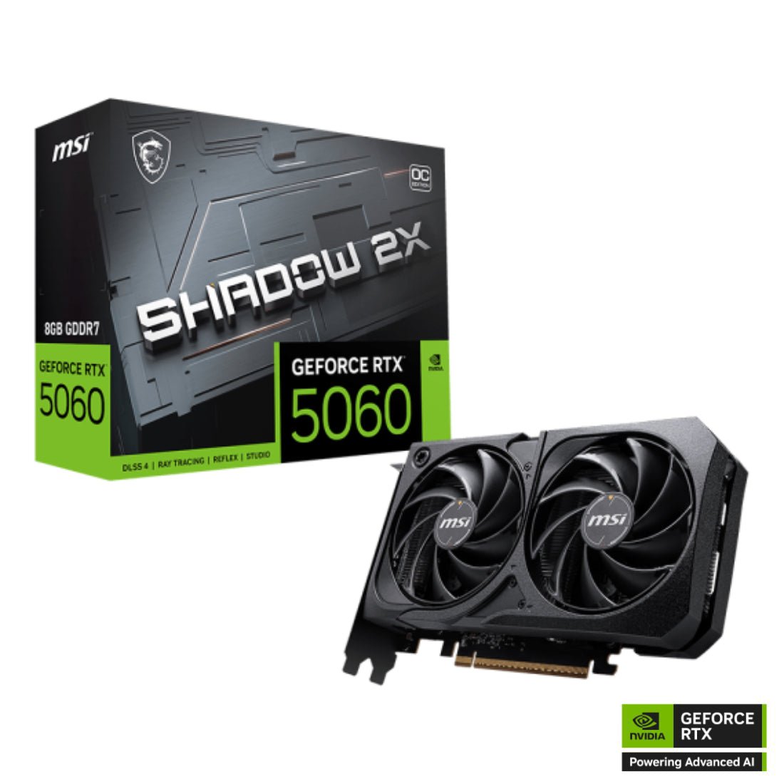 MSI GeForce RTX™ 5060 8G SHADOW 2X OC Graphics Card - كرت الشاشة - Store 974 Electronics WLL | ستور٩٧٤ للالكترونيات ذ.م.م