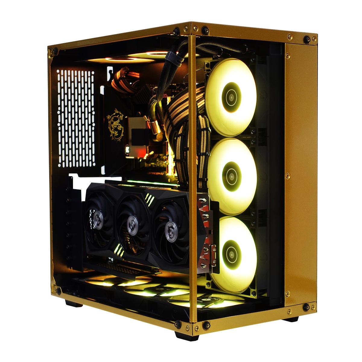 (Pre-built) 24K Gold Gaming PC Intel Core i9-11900KF w/ Zotac RTX 3080 Gaming Z Trio & Tecware VXR - Gold - Store 974 | ستور ٩٧٤