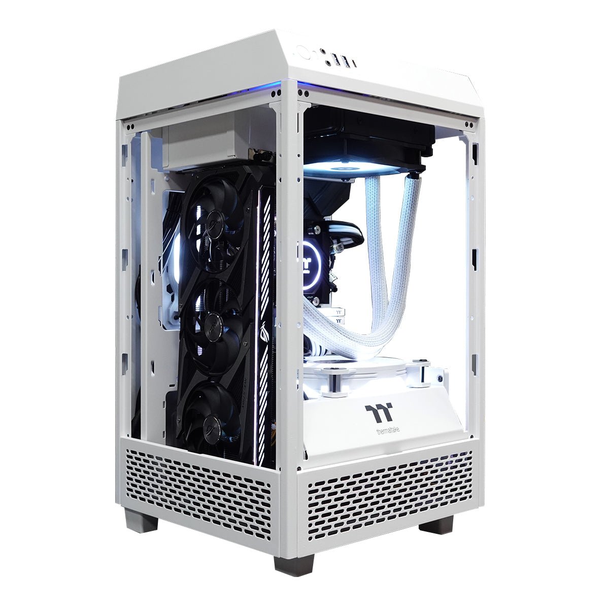 (Pre-Built) Gaming PC Intel Core i5-11600K w/ Asus ROG Strix RTX 3060 OC V2 & Thermaltake Tower 100 Mini - Snow White - Store 974 | ستور ٩٧٤